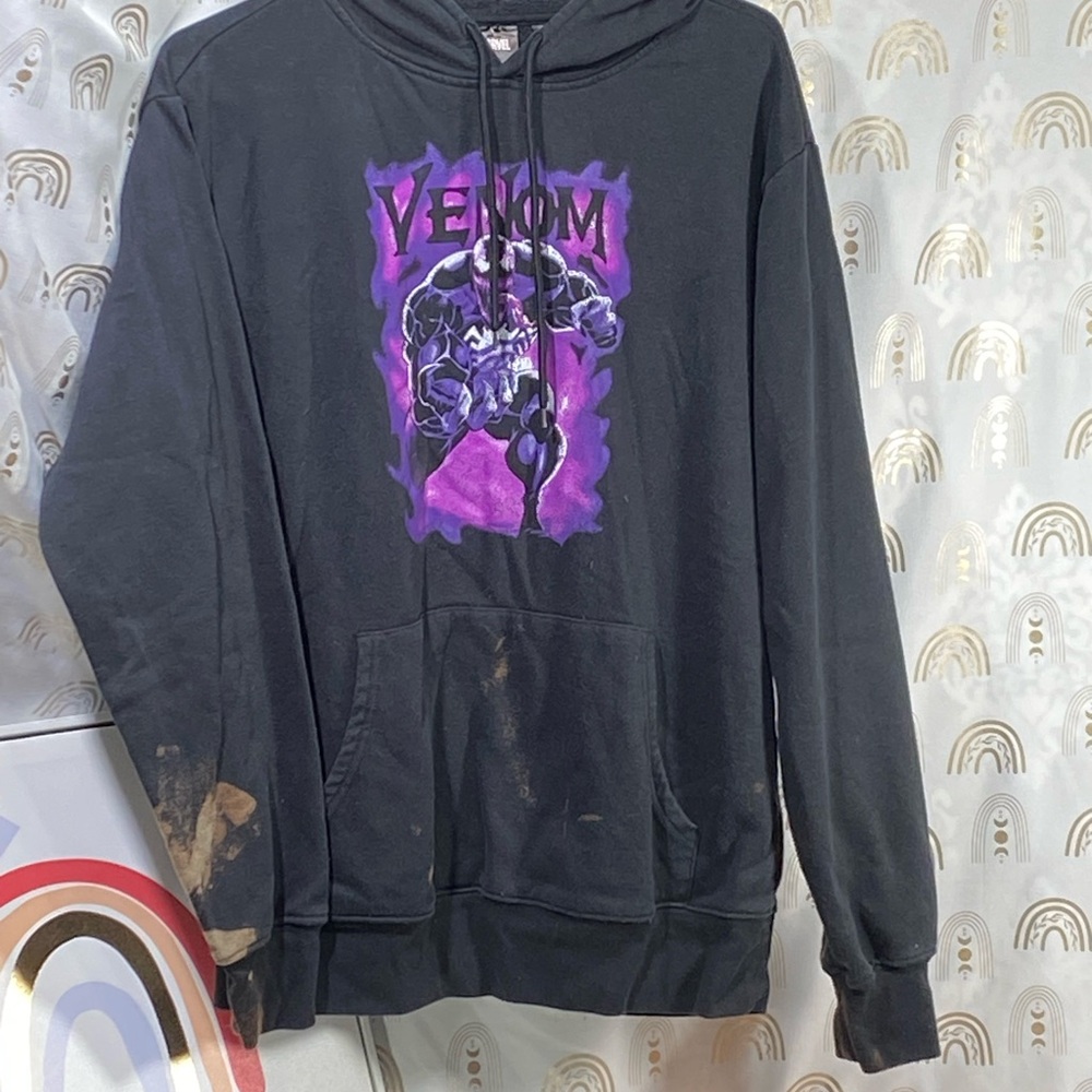 Marvel Venom Black and Purple Hoodie